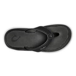 Olukai 'Ohana Men's Beach Sandals Black/Dk Shadow