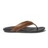 Footwear Olukai Mea Ola Men's Leather Beach Sandals Tan/ Dark Java