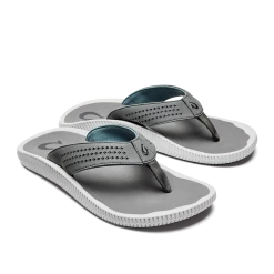 Footwear Olukai Ulele Men's Beach Sandals Stone 8 Footwear Olukai Ulele Men's Beach Sandals Stone