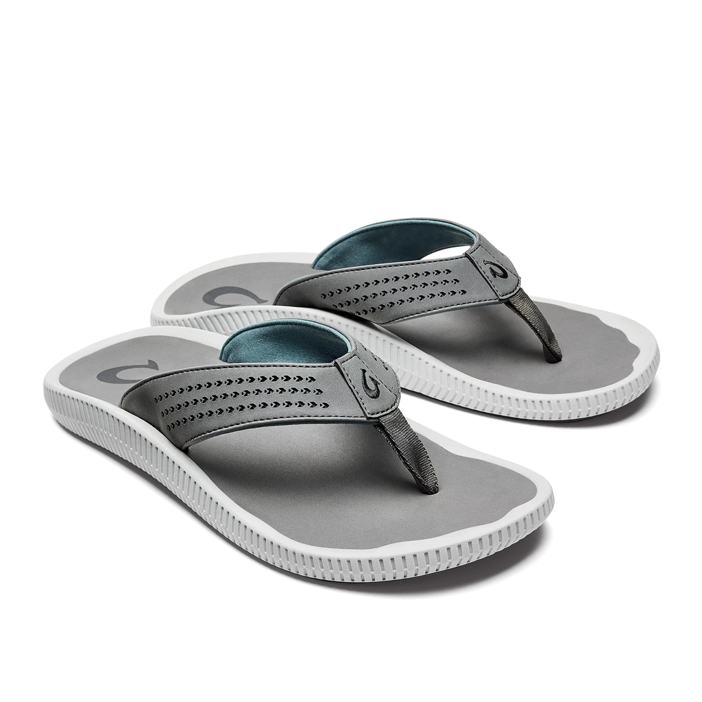 Footwear Olukai Ulele Men's Beach Sandals Stone 4 Footwear Olukai Ulele Men's Beach Sandals Stone