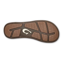 Footwear Olukai Tuahine Men's Leather Beach Sandals Toffee