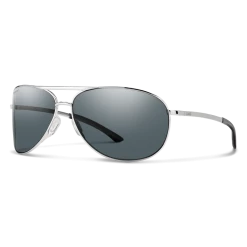 Smith Serpico 2 Silver Polarized Gray Sunglasses