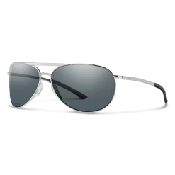 Smith Serpico 2 Slim Silver Polarized Gray Sunglasses