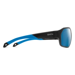 Smith Deckboss Matte Black And Blue ChromaPop Glass Polarized Blue Mirror Sunglasses