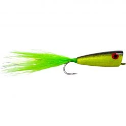 Mattioli Flies Mattioli Saltwater Popper Black And Chartreuse Fade