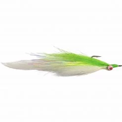 Mattioli Flies Half And Half 2/0 Chartreuse Over White