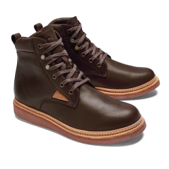 Olukai Kilakila Men's Leather Boot Dark Wood Footwear