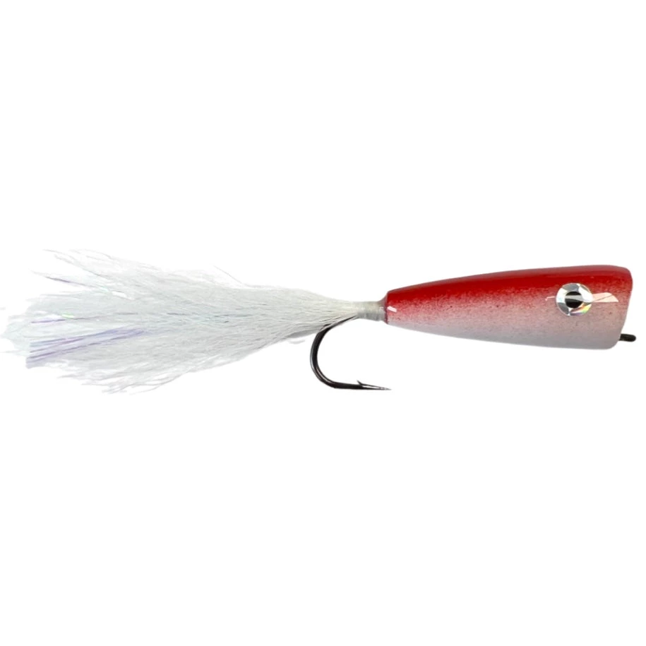 Mattioli Flies Mattioli Saltwater Popper Red And White Fade 1 Mattioli Flies Mattioli Saltwater Popper Red And White Fade