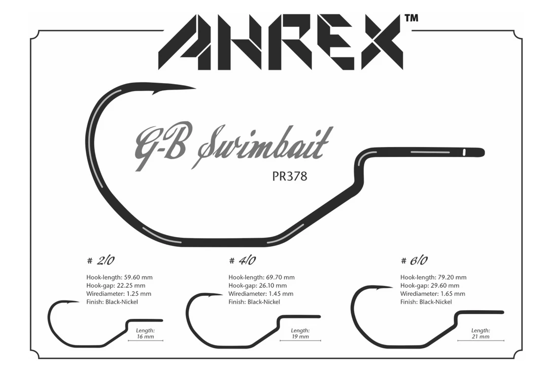 Hareline Ahrex PR378 GB Predator Swimbait Hook 2 Hareline Ahrex PR378 GB Predator Swimbait Hook