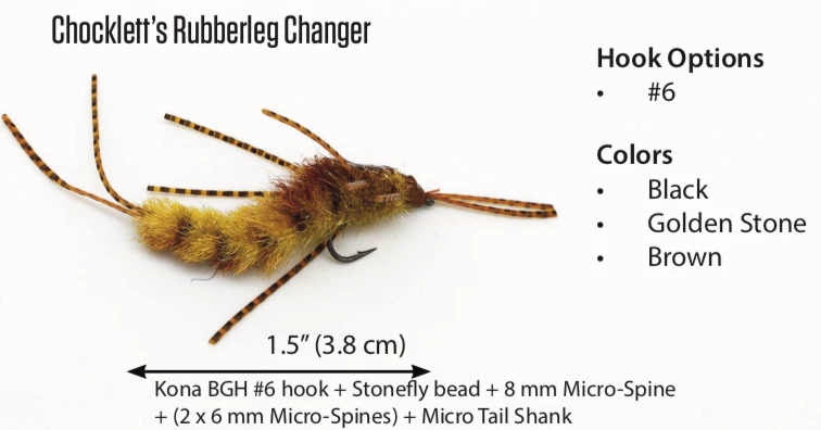 Flymen Chocklett's Rubber Legs Changer Brown 2 Flymen Chocklett's Rubber Legs Changer Brown