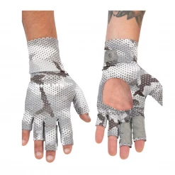 Simms Fishing Products Simms Solarflex Sunglove Hex Flo Camo Steel