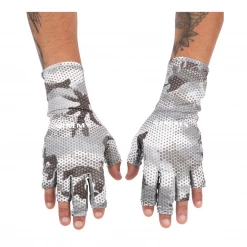 Simms Fishing Products Simms Bugstopper Sunglove Hex Flo Camo Steel Gloves