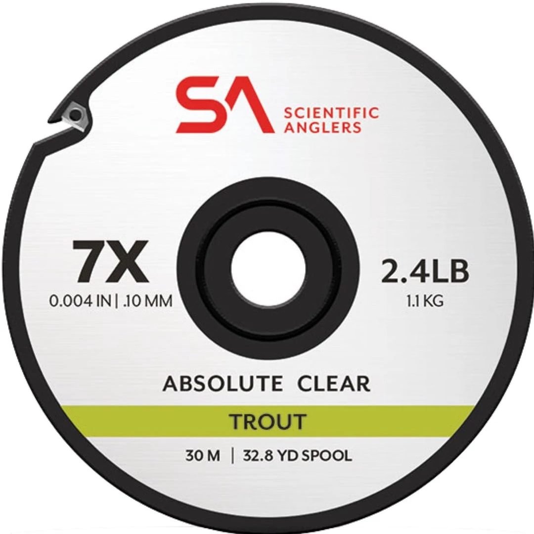 Scientific Anglers Scientific Angler Absolute Tippet Trout Clear 30m Spool 1 Scientific Anglers Scientific Angler Absolute Tippet Trout Clear 30m Spool