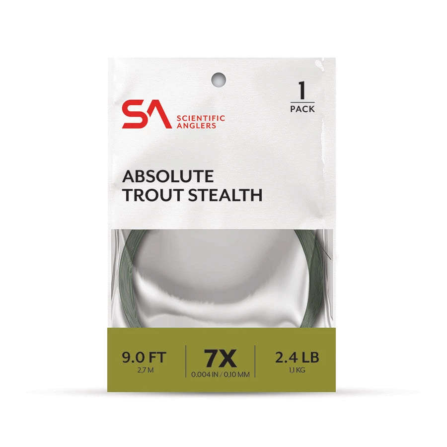Scientific Anglers Leaders & Tippet Scientific Angler Absolute Trout Stealth 7.5' Leader 1-Pack 1 Scientific Anglers Leaders & Tippet Scientific Angler Absolute Trout Stealth 7.5' Leader 1-Pack
