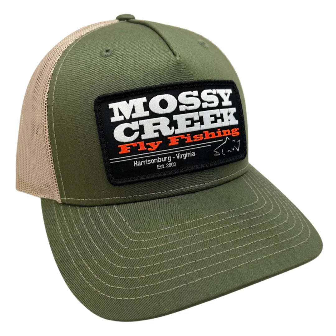 Mossy Creek Fly Fishing Hats Mossy Creek Patch Trucker Army Olive/Tan 1 Mossy Creek Fly Fishing Hats Mossy Creek Patch Trucker Army Olive/Tan