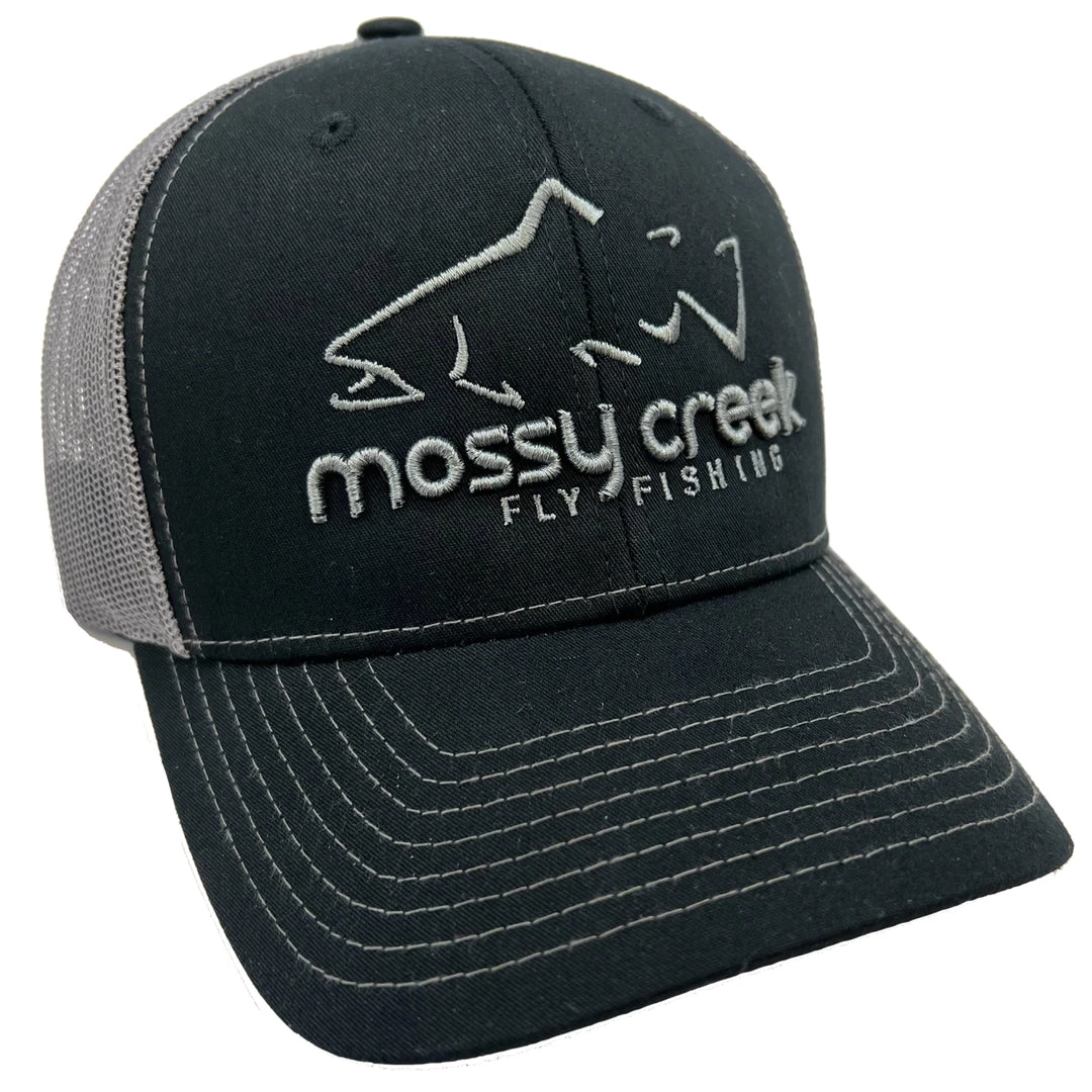 Mossy Creek Fly Fishing Hats Mossy Creek Logo Trucker Black/Charcoal 1 Mossy Creek Fly Fishing Hats Mossy Creek Logo Trucker Black/Charcoal