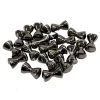 Hareline Brass Dumbell Eyes Black Nickel Beads, Cones, Eyes