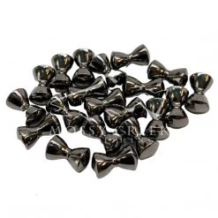 Hareline Brass Dumbell Eyes Black Nickel Beads, Cones, Eyes