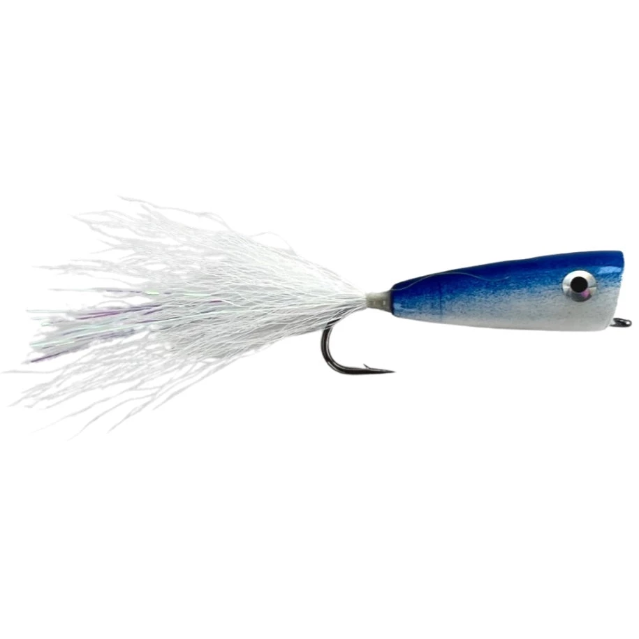 Mattioli Flies Mattioli Saltwater Popper Blue And White Fade 1 Mattioli Flies Mattioli Saltwater Popper Blue And White Fade