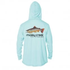 Mossy Creek Fly Fishing Shirts Mossy Creek Solar Hoody Arctic Blue