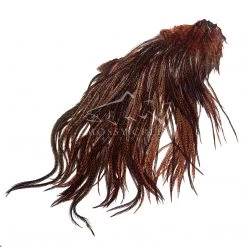 Hareline Keough Grade #1 Half Saddle Grizzly Brown Feathers