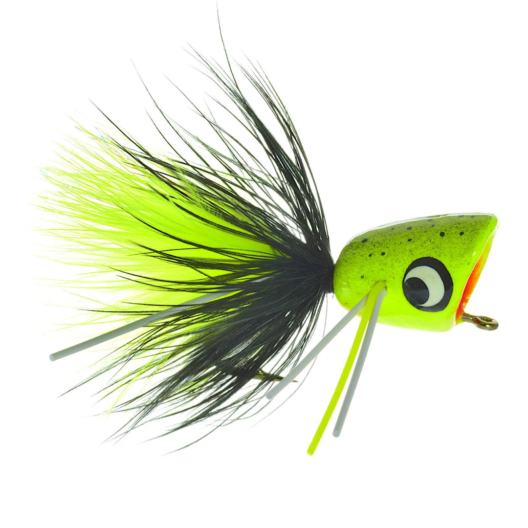 Umpqua Feather Merchants Umpqua Bass Popper Chartreuse Splatter Flies 1 Umpqua Feather Merchants Umpqua Bass Popper Chartreuse Splatter Flies