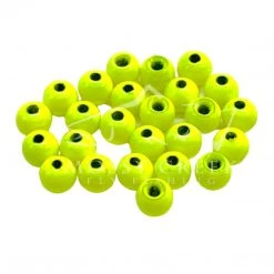 Fulling Mill Tungsten Bead Fluorescent Chartreuse Beads, Cones, Eyes
