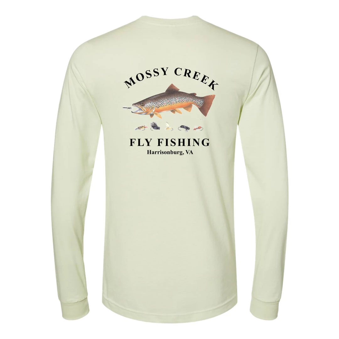 Mossy Creek Fly Fishing Mossy Creek Long Sleeve Vintage T-Shirt Citron SALE 1 Mossy Creek Fly Fishing Mossy Creek Long Sleeve Vintage T-Shirt Citron SALE