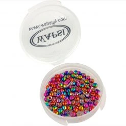 Wapsi Fly Beads, Cones, Eyes Brass Cyclops Bead Head Rainbow 100 Pack