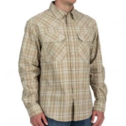 Simms Fishing Products Simms Brackett Fishing Shirt Dark Stone Classic Plaid Shirts