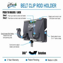 Hareline O'Pros Belt Clip Rod Holder Accessories