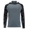 Simms Fishing Products Simms Solarvent Hoody Woodland Camo Storm Shirts