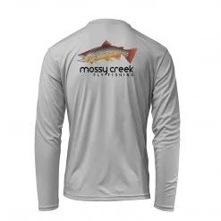 Mossy Creek Fly Fishing Shirts Mossy Creek Solar Crew Pearl Grey