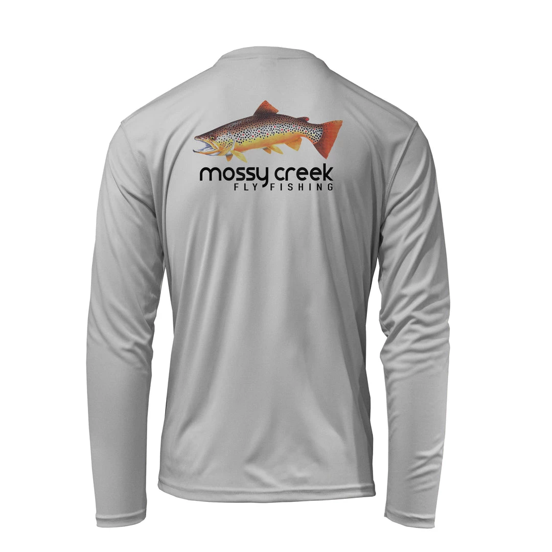 Mossy Creek Fly Fishing Shirts Mossy Creek Solar Crew Pearl Grey 1 Mossy Creek Fly Fishing Shirts Mossy Creek Solar Crew Pearl Grey
