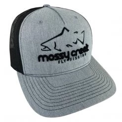 Mossy Creek Fly Fishing Mossy Creek Logo Trucker Gray Black Hats