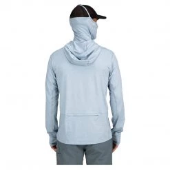 Simms Fishing Products Shirts Simms SolarFlex Guide Cooling Hoody Steel Blue