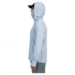 Simms Fishing Products Shirts Simms SolarFlex Guide Cooling Hoody Steel Blue