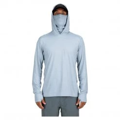 Simms Fishing Products Shirts Simms SolarFlex Guide Cooling Hoody Steel Blue