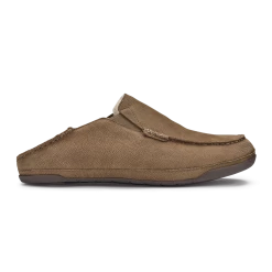 Olukai Kipuka Hulu Men's Leather Slippers Toffee Footwear
