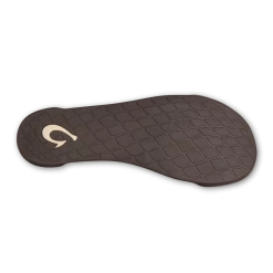 Olukai Kipuka Hulu Men's Leather Slippers Toffee Footwear