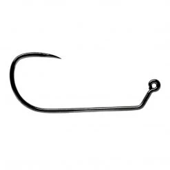 Hooks Fulling Mill Jig Force Long Black Nickel Barbless Hook 50pk