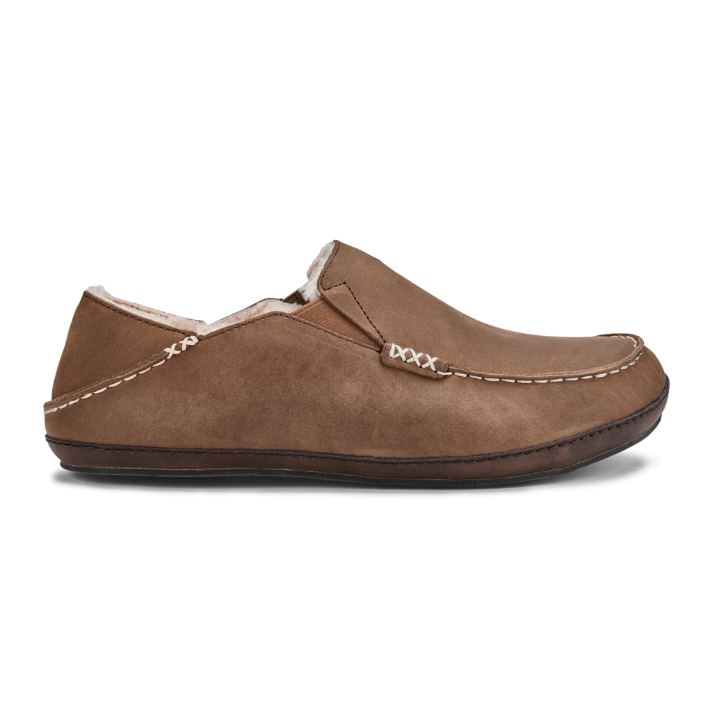 Footwear Olukai Moloa Men's Leather Slippers Toffee / Dark Wood 1 Footwear Olukai Moloa Men's Leather Slippers Toffee / Dark Wood