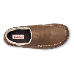 Footwear Olukai Moloa Men's Leather Slippers Toffee / Dark Wood 10 Footwear Olukai Moloa Men's Leather Slippers Toffee / Dark Wood