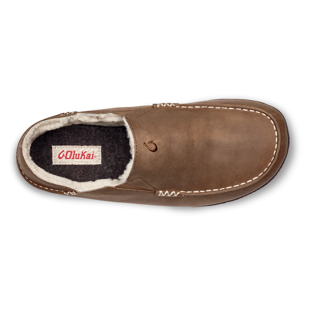 Footwear Olukai Moloa Men's Leather Slippers Toffee / Dark Wood 4 Footwear Olukai Moloa Men's Leather Slippers Toffee / Dark Wood