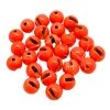 Fulling Mill Beads, Cones, Eyes Slotted Tungsten Bead Painted Fluorescent Orange