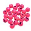 Fulling Mill Beads, Cones, Eyes Slotted Tungsten Bead Painted Fluorescent Pink