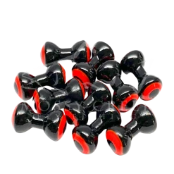 Hareline Double Pupil Lead Eyes Beads, Cones, Eyes