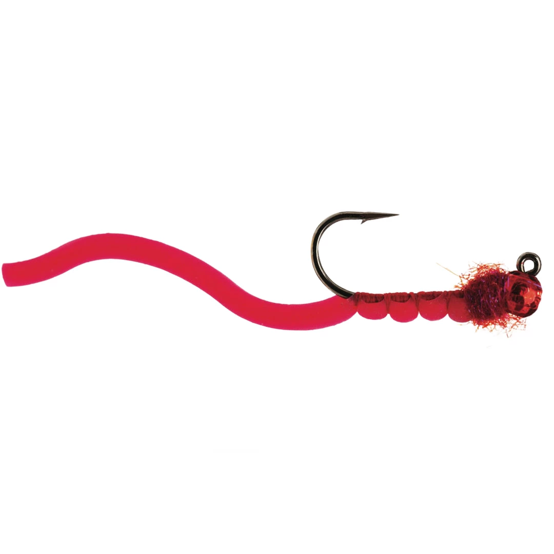Umpqua Feather Merchants Squirmy Wormie Jigged Red 1 Umpqua Feather Merchants Squirmy Wormie Jigged Red