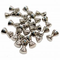 Beads, Cones, Eyes Hareline Brass Dumbell Eyes Silver