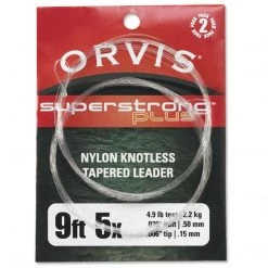 Mossy Creek Fly Fishing Orvis SuperStrong Plus Tapered Fly Fishing Leader 2PK Leaders & Tippet